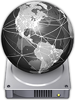 mac os x - disc globe icon